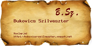 Bukovics Szilveszter névjegykártya
