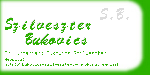 szilveszter bukovics business card